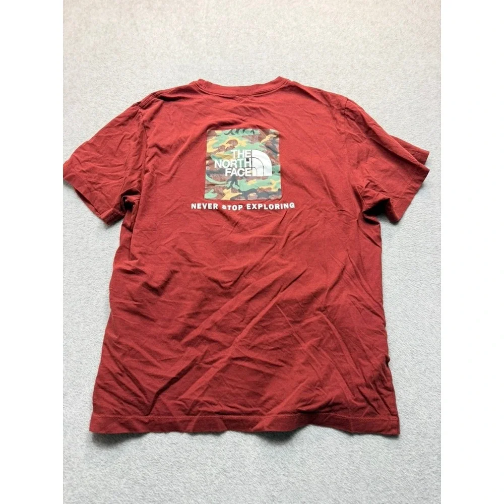 The North Face Mens Red Short Sleeve Graphic Logo T-Shirt Size Large NF0A4M8L